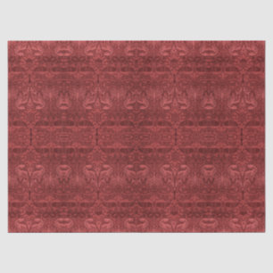 Papier Mousseline Vintage rouge William Morris Peacock Motif Dragon