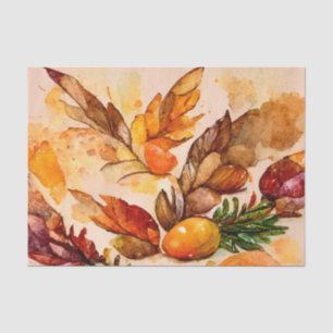 Papier Mousseline Vintage Russe aquarelle Thanksgiving