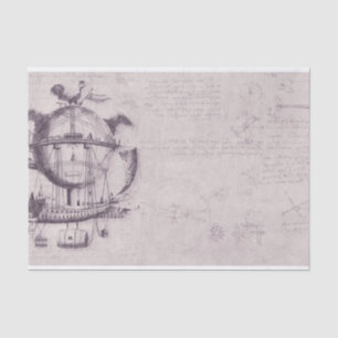 Papier Mousseline Vintage Steampunk Air Ballotte Motif Ancien Écritu