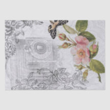 Vintages illustrations et fleurs Shabby Chic