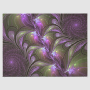 Papier Mousseline Violet Abstrait violet violet kaki fractal