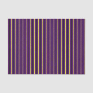 Papier Mousseline Violet avec rayures jaune et noire