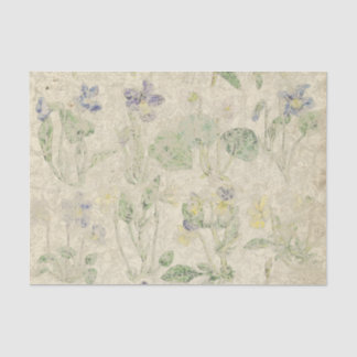 Papier Mousseline Violets botaniques Vintages à fleurs pressées