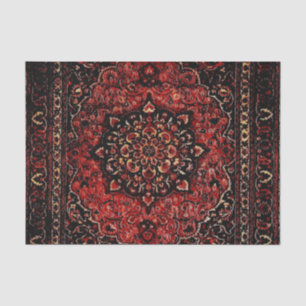 Papier Mousseline Visage de tapis persan en champ teinté rose