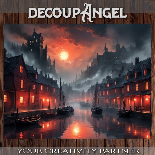 Papier Mousseline Vision du paysage mystique - Découpage - (Créateur téléchargé)