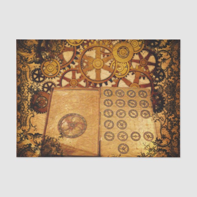 Papier Mousseline Vitesses grunges de Steampunk (Recto)