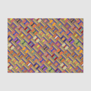 Papier Mousseline Vitrail africain Kente K45 Angled