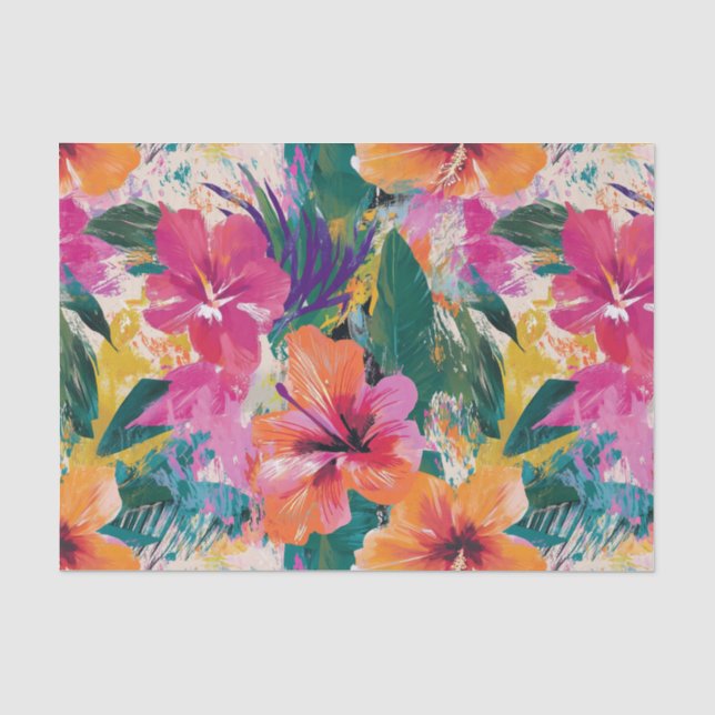 Papier Mousseline Vivid papier de découpage Abstrait de l'Hibiscus (Recto)