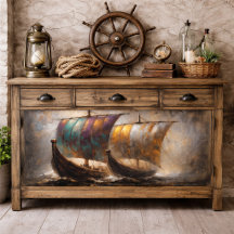 Voiles Viking Colorées Decoupage