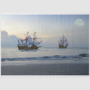 Papier Mousseline Voilier Bateau Pirate Voilier Mer 20x30 Découpage