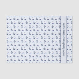 Papier Mousseline Voilier et Ancre Texte personnalisé