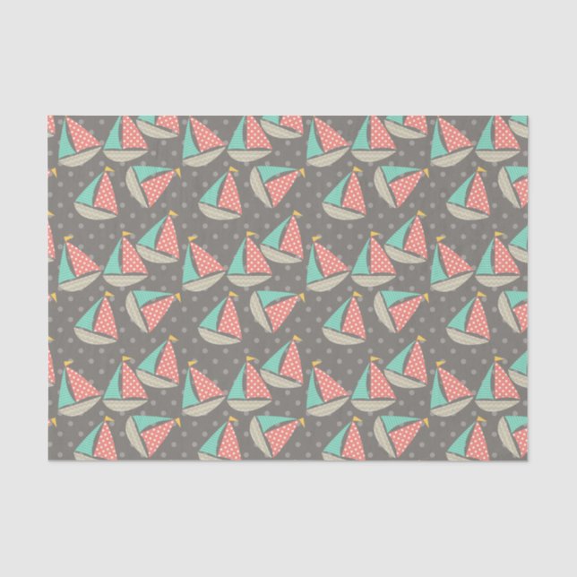 Papier Mousseline Voiliers lunatiques (Recto)