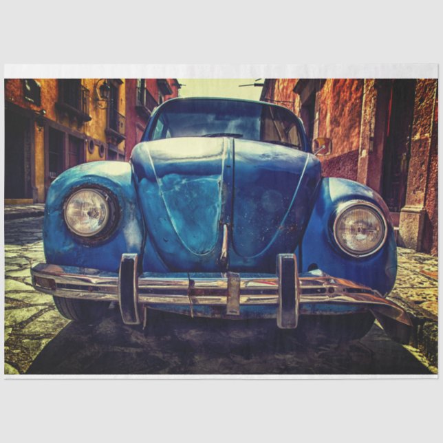 Papier Mousseline Voiture Vintage (Recto)