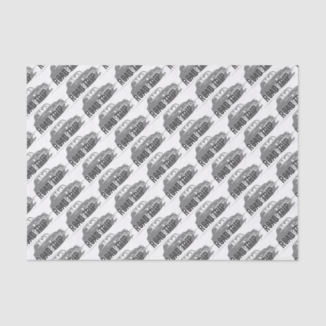 Papier Mousseline Voiture Vintage Voyage (Recto)
