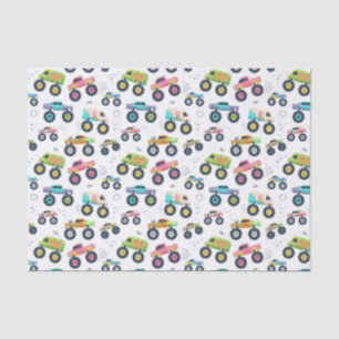 Papier Mousseline Voitures et camions à grande roue pour enfants