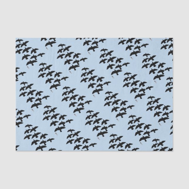 Papier Mousseline Vol de pigeons (Recto)