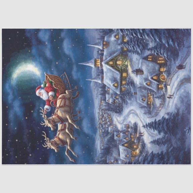 Papier Mousseline Voler Père Noël (Recto)