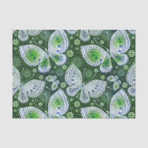 Papier Mousseline Voler vers l'extérieur Papillon Paisley Imprimer v