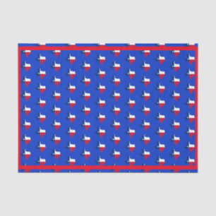 Papier Mousseline Votre drapeau couleur/bordure Texas State Pavé ble