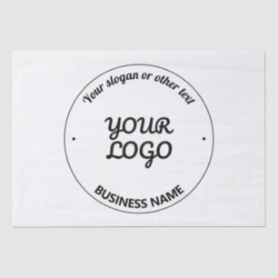 Papier Mousseline Votre logo avec Slogan et nom commercial modifiabl