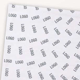 Papier Mousseline Votre logo d'entreprise   Conception de Motif Logo