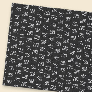 Papier Mousseline Votre logo d'entreprise Motif demi-étape élégant
