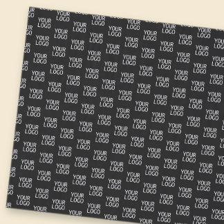 Papier Mousseline Votre logo d'entreprise | Motif demi-étape élégant