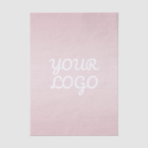 Papier Mousseline Votre logo & Élégant Ombré Rose Moderne