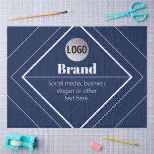 Papier Mousseline Votre logo et design moderne personnalisable Ble
