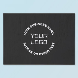 Papier Mousseline Votre logo ou image et texte modifiable   Noir & B