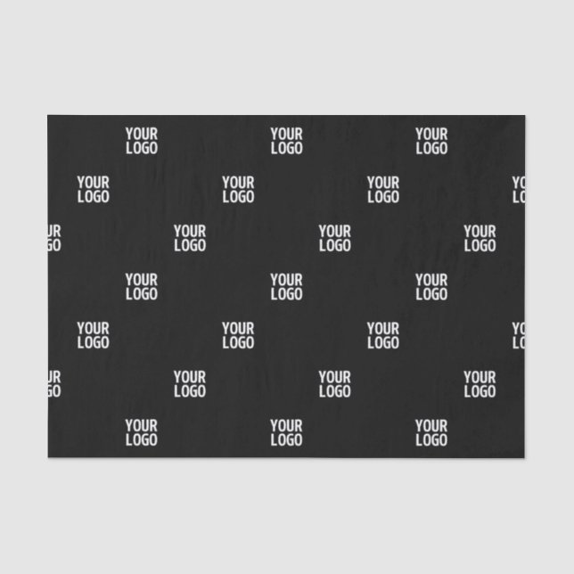 Papier Mousseline Votre logo ou toute image | Bandes diagonales (Recto)