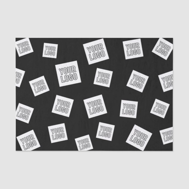 Papier Mousseline Votre logo, photo ou autre image | Placement aléat (Recto)