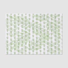 Papier Mousseline Votre monogramme sur la feuille verte