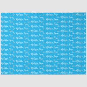 Papier Mousseline Votre nom bleu