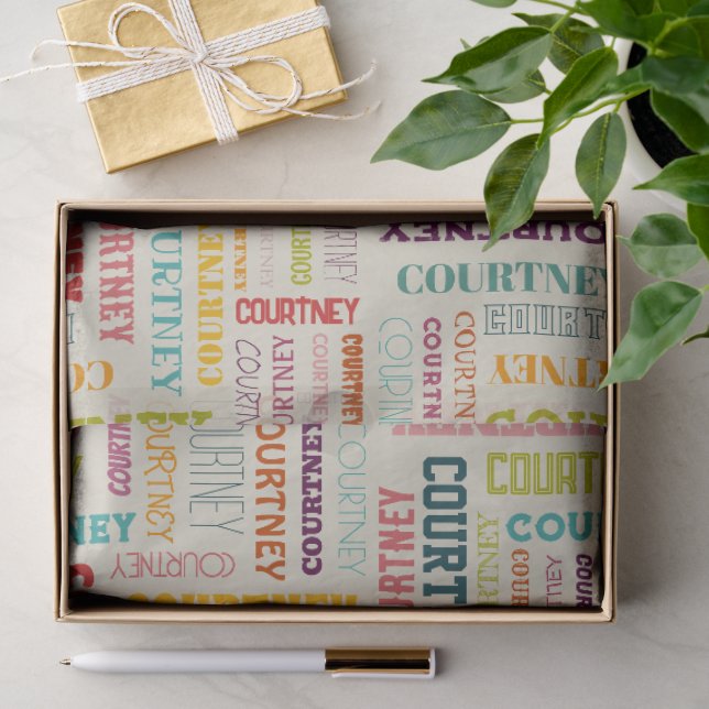 Papier Mousseline Votre nom (longueur moyenne) est partout (Cadeau)