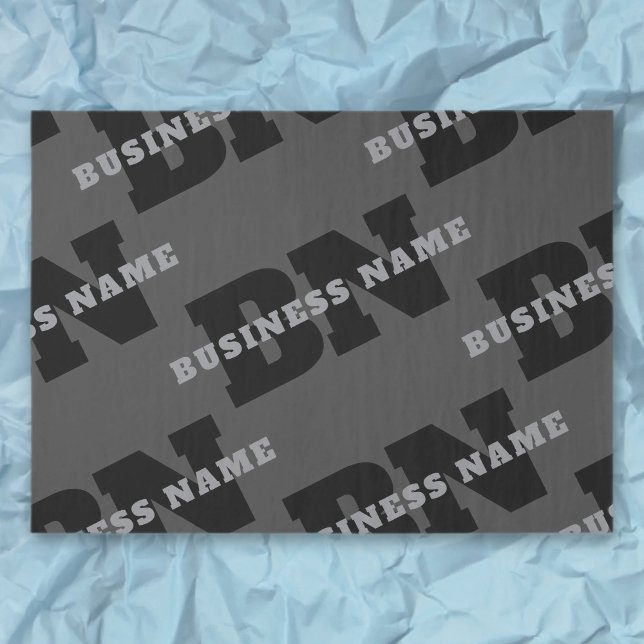 Papier Mousseline Votre nom ou nom de l'entreprise | Gris Masculin M (Créateur téléchargé)