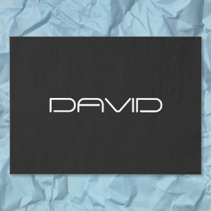 Papier Mousseline Votre nom   Texte personnalisable stylisé Cool