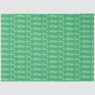 Papier Mousseline Votre nom vert