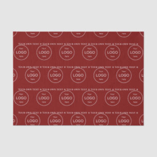 Papier Mousseline Votre propre logo ici société rouge Tissue Paper