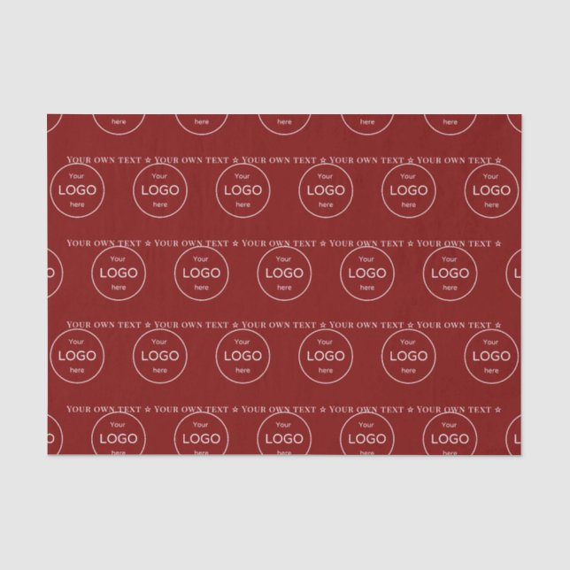 Papier Mousseline Votre propre logo ici société rouge Tissue Paper (Recto)