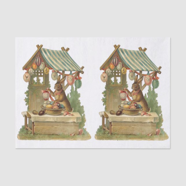 Papier Mousseline Vous souhaitant de Joyeuses Pâques (Recto)