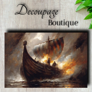 Papier Mousseline Voyage Viking Découpage