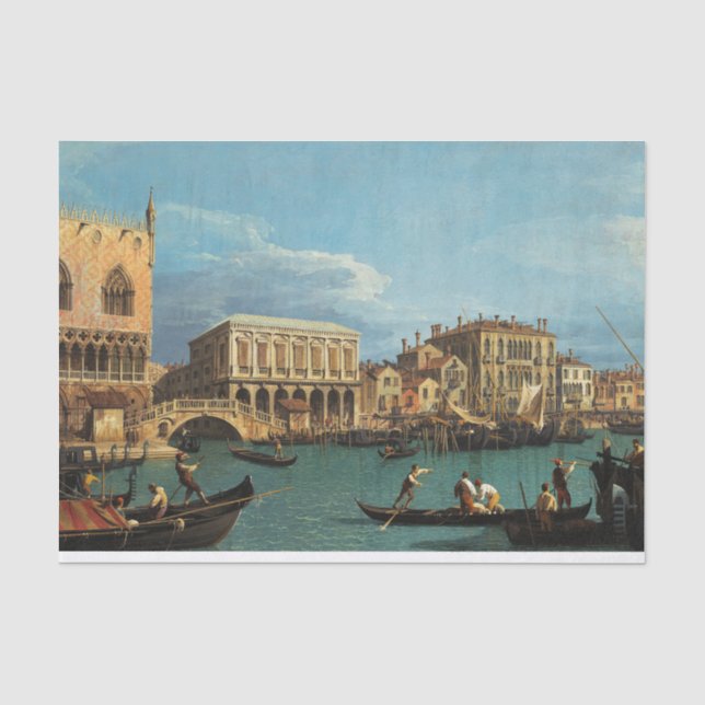 Papier Mousseline Vue de la Riva degli Schiavoni Venice (Recto)