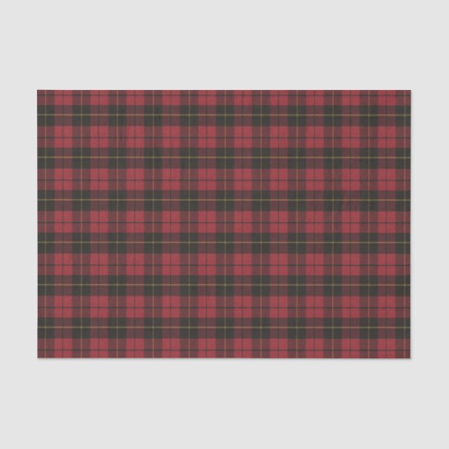 Papier Mousseline Wallace Red Patiné Original Tartan écossais (Recto)