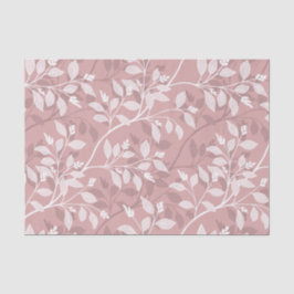 Papier Mousseline Wandering Leaves Elegant Blush Botanical Pattern
