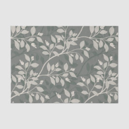 Papier Mousseline Wandering Leaves Elegant Earthy Botanical Pattern