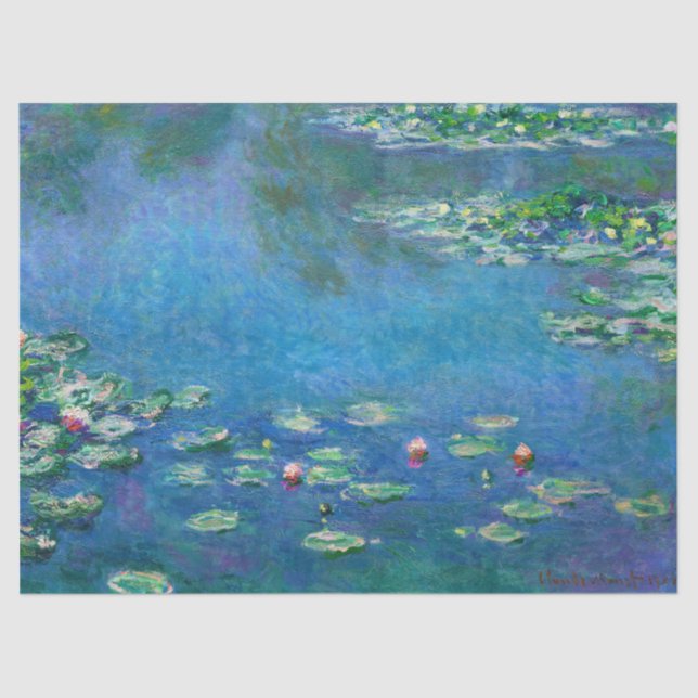 Papier Mousseline Water Lilies by Claude Monet (Recto)