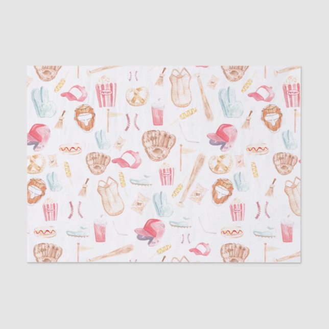 Papier Mousseline Watercolor Baseball (Recto)