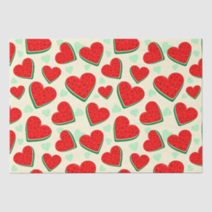 Papier Mousseline Watermelon Heart Valentine's Day Free Palestine