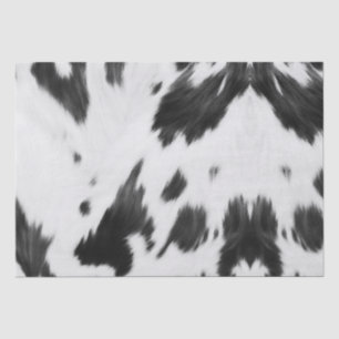 Papier Mousseline Western Country Cowboy noir blanc vache Imprimer